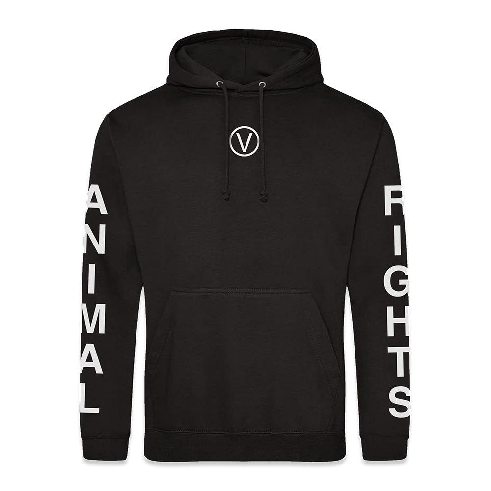 Animal Rights Black Pull-On Hoodie